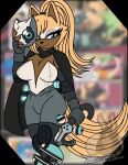  anthro bliki_bee blonde_hair breasts brown_body brown_fur canid canine canis clevage clothed clothing digital_media_(artwork) fangs female fur hair hi_res idw_publishing looking_at_viewer mammal mask sega solo sonic_the_hedgehog_(comics) sonic_the_hedgehog_(idw) sonic_the_hedgehog_(series) topwear whisper_the_wolf wolf 