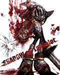  armor blood bodily_fluids male melee_weapon sega shadow_the_hedgehog sir_lancelot_(sonic_and_the_black_knight) solo sonic_and_the_black_knight sonic_storybook_series sonic_the_hedgehog_(series) sword weapon 