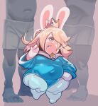  anthro belly chubby_female clothing crossover dress female group hi_res human lagomorph male male/female mammal mario_bros mario_plus_rabbids_kingdom_battle mario_plus_rabbids_sparks_of_hope nintendo rabbid rabbid_rosalina raving_rabbids rayman_(series) short_stack submarine_screw suggestive thick_thighs tight_clothing trio ubisoft underwear video_games wide_hips 