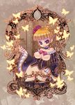  bad_id bad_pixiv_id beatrice bow breasts brown_hair gem_(ddt) kiseru medium_breasts nipples nude pink_bow pipe ribbon short_hair solo umineko_no_naku_koro_ni 