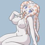  alien blue_eyes breasts large_breasts monster_girl original purple_skin solo supon tentacles tongue zanburg 