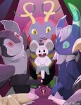  absurd_res anthro camera_view feral generation_1_pokemon generation_3_pokemon generation_4_pokemon generation_5_pokemon generation_6_pokemon generation_8_pokemon group group_photo hi_res hippopotas imminent_sex indeedee jaylus_t_meowstic looking_at_viewer male male/male meowstic nidoran nidoran♂ nintendo party pokemon pokemon_(species) tandemaus unfezant video_games volbeat 