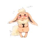  aishasoup anthro belly_tuft bodily_fluids dialogue eeveelution flareon fur hi_res ill looking_at_viewer male nintendo orange_body orange_fur pok&eacute;mon pok&eacute;mon_(species) red_eyes sad simple_background snot solo tan_body tan_fur tears text tuft video_games white_background 