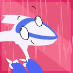  animated blue_body dancing eyebrows feral icon latios legendary_pok&eacute;mon looking_up male nintendo pok&eacute;mon pok&eacute;mon_(species) red_background roksim simple_background smile solo video_games 