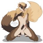  2022 4_toes 5_fingers alpha_channel anthro blue_eyes brown_body brown_fur claws digital_media_(artwork) feet fingers fur hi_res kittydee kneeling male mammal mustela mustelid musteline navel simple_background smile solo toes transparent_background true_musteline 