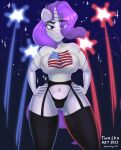  2022 4th_of_july absurd_res anthro anthrofied blue_eyes breasts clothing digital_media_(artwork) equid equine eyelashes female fireworks friendship_is_magic hair hasbro hi_res horn humanoid_hands looking_at_viewer mammal my_little_pony navel panties purple_hair purple_tail rarity_(mlp) solo twa1kaart underwear unicorn unicorn_horn united_states_of_america white_body wide_hips 