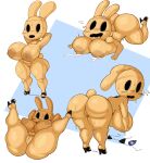  absurd_res animal_crossing anthro anus areola ass_up bent_over big_breasts big_butt bikini bikini_top bodily_fluids breasts brown_areola brown_body brown_nipples butt clothed clothing coco_(animal_crossing) edit english_text female genitals hi_res high_heels lactating lagomorph legs_up leporid looking_at_viewer looking_back mammal nintendo nipples open_mouth purple_yoshi_draws pussy rabbit solo spread_legs spreading sunscreen sweat swimwear text thick_thighs topless video_games 