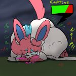 1:1 absurd_res aroused blissful blush digestion duo eeveelution fatal_vore feral gameplay_mechanics health_bar hi_res humping male male/unknown nintendo pok&eacute;mon pok&eacute;mon_(species) same_size_vore sliversylvy sylveon video_games vore 