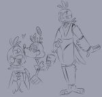  &lt;3 &lt;3_eyes 2021 animatronic anthro avian beak bib bib_only bird blush bow_tie canid canine chicken clasped_hands closed_smile duo feathered_arms female female/female five_nights_at_freddy&#039;s five_nights_at_freddy&#039;s_2 fox galliform gallus_(genus) head_feathers head_tuft kissing kissing_cheek looking_away looking_pleasured machine mammal open_beak open_mouth open_smile phasianid robot romantic romantic_couple scottgames sketch skkortysoup smile toy_chica_(fnaf) tuft video_games 
