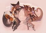  2022 5_fingers anthro breasts canid canine canis clothed clothing digital_media_(artwork) domestic_dog female fingers group hi_res lutrine male mammal mustelid smile ulitochka 