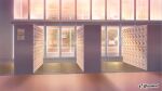  building chisagogo2 cloud commentary_request door glass_door indoors locker no_humans orange_sky original scenery school shoe_locker sky sunset tree watermark 