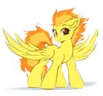  2021 ask-colorsound digital_media_(artwork) equid equine eyebrows eyelashes feathered_wings feathers female feral friendship_is_magic fur hair hasbro hi_res inner_ear_fluff mammal my_little_pony orange_eyes orange_hair orange_tail pegasus solo spitfire_(mlp) tuft wings wonderbolts_(mlp) yellow_body yellow_feathers yellow_fur 