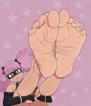  1girl absurdres bare_legs barefoot boku_no_hero_academia character_request feet foot_focus highres looking_at_viewer nail_polish no_shoes self_upload solecaliburn soles toe-point toe_scrunch toenail_polish toenails toes 