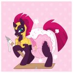  armor big_diaper blue_eyes broken_horn diaper equid equine female feral friendship_is_magic hair hasbro headgear helmet hi_res holding_object horn jupiters mammal my_little_pony my_little_pony:_the_movie_(2017) pink_hair pink_tail purple_body smile solo tempest_shadow_(mlp) unicorn 