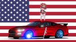  4th_of_july absurd_res bandaged_arm bandaged_chest bandaged_leg bottomwear canid canine car clothing female fishnet fishnet_armwear five_nights_at_freddy&#039;s ford ford_mustang ford_shelby fox foxy_(cally3d) foxy_(fnaf) fredina&#039;s_nightclub gesture glowing glowing_eyes gun hi_res looking_at_viewer mammal pointing pointing_at_viewer prykez ranged_weapon rifle scottgames shorts silencer smile solo stars_and_stripes torn_bottomwear torn_clothing torn_shorts united_states_of_america vehicle video_games weapon 
