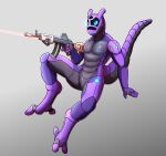  absurd_res anthro galil_rifle gun hi_res long_tail machine male ranged_weapon robot sitting_on_ground solo synth_(vader-san) thony_dog weapon 