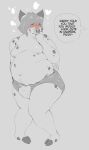  anthro belly big_belly blush body_hair dialogue diaper domestic_pig facial_piercing hair hair_over_eyes happy_trail hi_res male mammal nose_piercing nose_ring overweight overweight_male paddedpups piercing ring_piercing solo suid suina sus_(pig) text 
