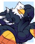  2022 abs accipitrid accipitriform albertcrow animal_crossing anthro apollo_(animal_crossing) avian bald_eagle balls beak beckoning biceps big_balls big_muscles big_penis bird blue_background blush bodily_fluids border dripping eagle erection eyebrows feathers genital_fluids genitals gesture hand_behind_head hi_res huge_balls huge_muscles huge_penis humanoid_genitalia humanoid_penis inviting licking licking_lips licking_own_lips looking_at_viewer male muscular muscular_anthro muscular_male narrowed_eyes nintendo nipples non-mammal_balls non-mammal_nipples nude one_eye_closed pecs penis precum precum_drip saliva sea_eagle seductive self_lick simple_background sitting smile solo tongue tongue_out tuft video_games white_border wink 