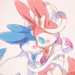  ambiguous/ambiguous ambiguous_gender blue_body blue_ears blue_eyes blue_fur blue_inner_ear blue_tail blush bow_(feature) digital_media_(artwork) duo ear_bow ears_back eeveelution embrace feral feral_on_feral fur half-length_portrait hug kemono leg_markings looking_at_another looking_at_partner love low_res mammal markings monotone_ears monotone_tail multicolored_body multicolored_fur neck_bow nintendo no_sclera obscured_eyes on_hind_legs pink_background pink_body pink_ears pink_fur pink_inner_ear pink_tail pivoted_ears pok&eacute;mon pok&eacute;mon_(species) portrait pupils quadruped ribbon_coil ribbons ribbons_(anatomy) romantic romantic_couple shiny_pok&eacute;mon side_view simple_background sitting socks_(marking) sylveon two_tone_body two_tone_fur video_games white_body white_fur white_pupils white_ribbon wolfwithwing 