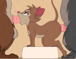  absurd_res all_fours anthro balls brown_body brown_fur brutus_(nimh) butt denzeltip digital_media_(artwork) don_bluth fellatio female female_penetrated fur genitals group group_sex hi_res justin_(nimh) kneeling male male/female mammal mouse mrs._brisby murid murine nude oral penetration penile penis rat rodent sex simple_background size_difference spitroast the_secret_of_nimh threesome trio 