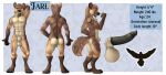  2022 absurd_res animal_genitalia anthro arm_markings aroused balls black_claws black_nose black_pawpads black_penis brown_body brown_eyes brown_fur claws digitigrade dyed_fur fully_sheathed fur fur_markings genitals grin hi_res hyaenid jarl_hyena jonas-puppeh looking_at_viewer male mammal markings model_sheet muscular pawpads penis sheath shoulder_markings smile smiling_at_viewer solo spots spotted_hyena tan_body tan_fur text 