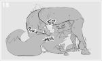  anal anal_penetration anthro anthro_penetrated border braixen duo elicazzz from_front_position grey_border human human_on_anthro human_penetrating human_penetrating_anthro interspecies lying male male/male male_penetrated male_penetrating male_penetrating_male mammal missionary_position monochrome nintendo on_back ose penetration pok&eacute;mon pok&eacute;mon_(species) pok&eacute;philia sex video_games 
