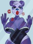  anthro big_breasts breasts chubby_female hi_res humanoid kiss_mark kissing lips lipstick makeup samyrai screen slightly_chubby solo wide_hips 