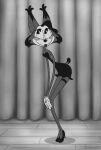  bax bax_the_lynx baxley betty_boop betty_boop_(series) black_and_white crossgender domestic_cat felid feline felis fem fem_bax female_bax hi_res invalid_color lynx mammal monochrome paramount_pictures rubberhose toony 