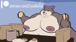  animated anthro beastars big_breasts breasts burger canid canine canis casadecal eating fat_arms female food fries huge_breasts juno_(beastars) mammal morbidly_obese morbidly_obese_anthro morbidly_obese_female mug no_sound obese obese_anthro obese_female overweight overweight_anthro overweight_female paper_bag seamless_loop short_arms short_playtime solo weight_gain wolf 