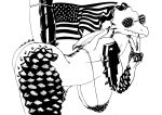  american_flag_bikini anthro big_breasts big_butt biped black_and_white breasts butt dragon female flag hanging_breasts huge_breasts monochrome pen_(artwork) plated_scales realius scales side_view sketch solo stars_and_stripes thick_thighs traditional_media_(artwork) united_states_of_america 