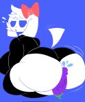  anthro big_butt butt canid canine clothing clyde_(discord) discord_(app) disembodied_penis female genitals hi_res leggings legwear lewd_dorky looking_back male male/female mammal open_mouth penis simple_background 