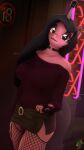  3d_(artwork) 4k 9:16 absurd_res anthro anthrofied ball bottomwear cellphone clothing collar digital_media_(artwork) dongly12 ear_piercing equid equine female fishnet fishnet_legwear goth hasbro hi_res horn izzy_moonbow_(mlp) legwear lipstick makeup mammal mlp_g5 my_little_pony neon_lights phone piercing skirt solo source_filmmaker sweater tennis_ball topwear unicorn 