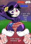  4th_of_july absurd_res animaniacs anime-aniacs animedot anthro butt camel_toe canid canine devilishdouble dot_warner feet female hi_res mammal pawpads paws solo thedevilishdouble warner_brothers 