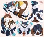  &lt;3 2021 2_horns 6:5 absurd_res animal_genitalia anus bat_wings black_body black_fur black_nose black_tail blue_body blue_eyes blue_fur blue_inner_ear blue_pawpads blush blush_lines bodily_fluids brown_body brown_fur brown_tail butt censor_bar censored circle_eyebrows cum cum_inside cum_on_butt cute_fangs digital_drawing_(artwork) digital_media_(artwork) digitigrade duo ejaculation ejaculation_while_penetrated erection eyebrows from_front_position fur genital_fluids genital_slit genitals gloves_(marking) heterochromia hi_res holding_butt horn humanoid_genitalia humanoid_penis hybrid kemono looking_back lying male male/male markings membrane_(anatomy) membranous_wings missionary_position multicolored_body multicolored_fur multiple_angles naegi navel neck_tuft on_back open_mouth pawpads penis red_eyes red_horn sex slit sweat tuft two_tone_body two_tone_fur two_tone_tail white_body white_fur white_tail wings yellow_eyes yellow_pawpads yellow_wings 
