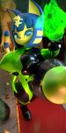  1:2 3d_(artwork) absurd_res animal_crossing ankha_(animal_crossing) big_breasts blender_(software) blue_eyes blue_hair bodysuit boots breasts clothing digital_media_(artwork) female fire footwear gloves hair handwear hi_res huge_breasts inside kick latex latex_boots latex_gloves looking_at_viewer nintendo palisal rubber rubber_boots rubber_clothing rubber_suit shego skinsuit thick_thighs tight_clothing treasure video_games 