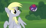  absurd_res badumsquish blonde_hair bush_(disambiguation) cutie_mark derp_eyes derpy_hooves_(mlp) equid equine female friendship_is_magic hair hasbro hi_res mammal master_ball motion_blur motion_blur_trail motion_lines my_little_pony nintendo pegasus pok&eacute;ball pok&eacute;mon video_games wings yellow_eyes 