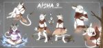  anthro fangs fantasy female fur male model_sheet power sabertooth_(anatomy) shush solo stampmats white_body white_fur 