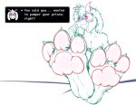  aged_up blush deltarune english_text eyewear foot_fetish frist44 glasses hi_res nervous nude pawpads paws ralsei text undertale_(series) video_games 