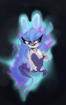  2022 absurd_res anthro black_background blue_hair breasts clothing digital_media_(artwork) exposed_breasts female flat_chested ghost hair hi_res lagomorph mammal mario_plus_rabbids_sparks_of_hope nocimon rabbid rabbid_ghost_girl raving_rabbids rayman_(series) simple_background solo spirit ubisoft video_games 