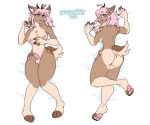  &lt;3 6:5 absurd_res anthro antlers butt butt_heart cervid claws dakimakura_design female freckles frenhm freyja_fenrirsdottir genitals gynomorph hi_res horn humanoid_genitalia humanoid_penis intersex lying mammal nipples on_back on_front pawpads paws penis scut_tail short_tail smile solo trans_(lore) trans_woman_(lore) 