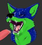  after_sex animal_genitalia animal_penis blue_body blue_fur bodily_fluids canid canine canine_penis cum cum_in_mouth cum_inside cum_on_penis cum_on_tongue fox fur genital_fluids genitals green_body green_fur mammal open_mouth penis starling_fox tongue 