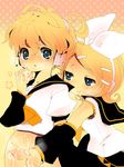  1girl bad_id bad_pixiv_id blonde_hair blue_eyes blush brother_and_sister cum handjob hetero ichihaya incest kagamine_len kagamine_rin penis short_hair siblings tears twincest twins vocaloid 