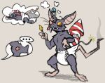 anthro brain diaper fire fireworks fuse lit_fuse male mammal match murid murine organs poofy_dragon rat rodent safety_pin smile solo teeth thinking tongue 