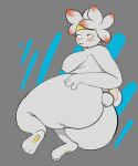 absurd_res animal_humanoid anthro areola big_breasts big_butt blush blush_lines breasts butt chelle_(plantedpot) embarrassed embarrassed_nude_female eyelashes feet female grey_eyes hand_on_butt hand_on_hip hi_res huge_butt huge_thighs humanoid lagomorph lagomorph_humanoid long_ears looking_away lying mammal mammal_humanoid nintendo nipples nude on_side plantedpot pok&eacute;mon pok&eacute;mon_(species) raboot simple_background slightly_chubby solo thick_thighs video_games wide_hips 
