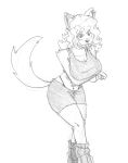  absurd_res anthro big_breasts blanca_(nicky_illust) bottomwear bra breasts canid canine canis clothing curled_hair domestic_dog efradraws eyebrows female fur graphite_(artwork) hair hi_res loose_socks mammal pencil_(artwork) shorts sketch solo sports_bra sportswear thick_eyebrows tongue tongue_out traditional_media_(artwork) underwear white_body white_fur 