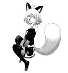  absurd_res ahoge animal_humanoid anthro bottomwear canid canid_humanoid canine canine_humanoid clothing efradraws female fox fox_humanoid fox_tail fur graphite_(artwork) hair hi_res hoodie humanoid inner_ear_fluff irina_netsuki legwear mammal mammal_humanoid marker_(artwork) monochrome multicolored_body multicolored_fur multicolored_hair paws pencil_(artwork) shorts simple_eyes solo thigh_highs topwear traditional_media_(artwork) tuft two_tone_hair wavy_hair 