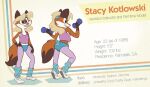  80&#039;s_theme aerobics aerobics_outfit canid canine clothing exercise female fox leg_warmers legwear mammal retro workout 