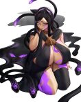  2_tails alternate_color animal_humanoid arm_markings big_breasts biped black_bottomwear black_clothing black_ears black_hair black_legwear black_pseudo_hair black_pupils black_shirt black_slime black_tail black_tentacles black_thigh_highs black_topwear bottomwear bracelet breast_markings breasts cat_humanoid choker cinko cleavage clothed clothing colored curvy_figure digital_media_(artwork) dipstick_tail eyelashes facial_markings felid felid_humanoid feline feline_humanoid female fingers front_view full-length_portrait fully_clothed glistening glistening_hair goo_creature goo_hair goo_humanoid goo_tentacles hair head_markings hi_res high-angle_view huge_breasts humanoid humanoid_hands hybrid jewelry khalea kneeling leg_markings legwear light_body light_skin long_hair long_pseudo_hair looking_at_viewer mammal mammal_humanoid markings monotone_ears multi_tail multicolored_body multicolored_skin multicolored_tail neck_markings necklace portrait pseudo_hair pupils purple_body purple_eyes purple_markings purple_skin purple_tail seiza shaded shirt simple_background sitting skimpy solo tail_markings tentacles thick_thighs thigh_highs topwear two_tone_body two_tone_skin two_tone_tail voluptuous white_background wide_hips 