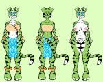  anthro areola big_breasts biped blue_eyes blue_loincloth bottomwear breasts cleavage clothed clothing curvy_figure digital_media_(artwork) feet felid female fingers front_view fur genitals green_body green_fur jammedvhs jewelry loincloth looking_at_viewer mammal model_sheet multicolored_body multicolored_fur navel nipples nude pantherine pussy ramia_(nyta) rear_view simple_background solo standing striped_body striped_fur stripes thick_thighs tiger topless topwear tuft two_tone_body two_tone_fur voluptuous white_body white_fur wide_hips 