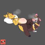  1:1 absurd_res ampharos anthro autofellatio balls belly big_balls big_belly big_penis bodily_fluids cum cum_in_mouth cum_inside cum_on_self erection eyes_closed forehead_gem foreskin genital_fluids genitals girafarig hand_on_chest hi_res hooves humanoid_genitalia humanoid_penis hybrid living_tail male mammal markings masturbation nailstrabbit navel nintendo nude open_mouth oral oral_masturbation oral_penetration penetration penile penile_masturbation penis pink_spines pok&eacute;mon pok&eacute;mon_(species) sex sharp_teeth simple_background sleep_sex sleeping slightly_chubby solo spines spread_legs spreading squiggle_mouth striped_markings striped_tail stripes tail_head tail_markings tail_mouth teeth thick_thighs tongue unusual_anatomy unusual_tail video_games white_body yakob_(farran_height) yellow_body 
